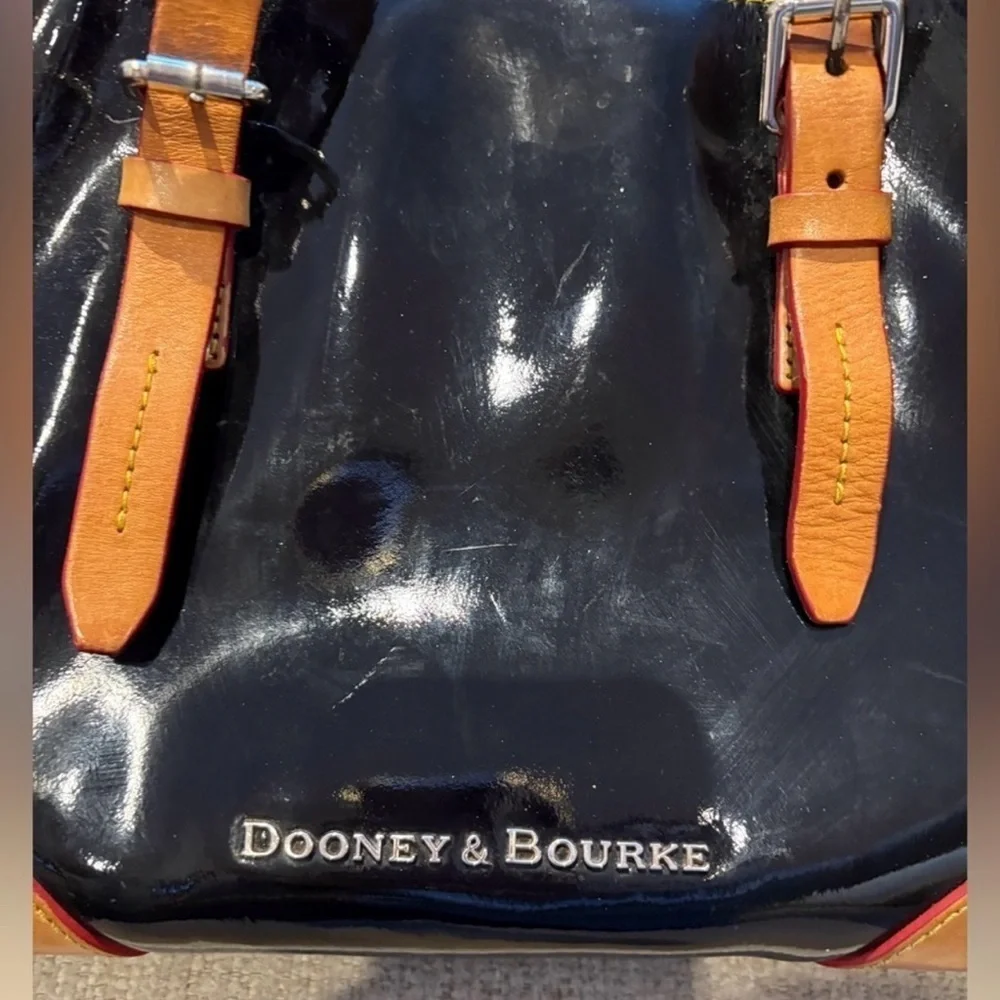 Dooney & Bourke All Leather - Black Patent and Tan